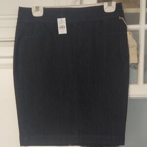 LOFT Dark Blue Denim Pencil Skirt